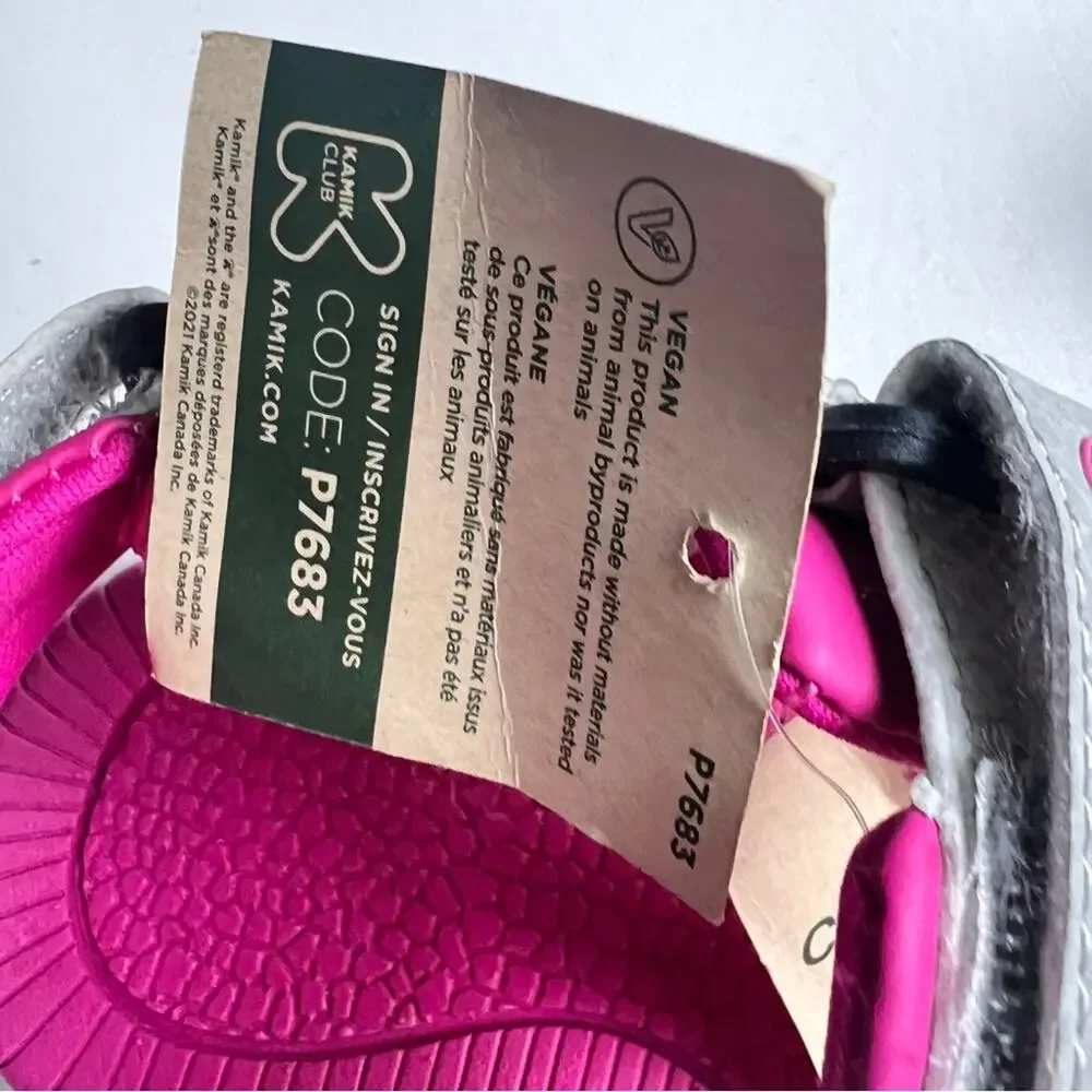 Kamik Girl's  Clean Sport Pink Lobster 2 Double Secure Strap Pink Sandals Sz 5